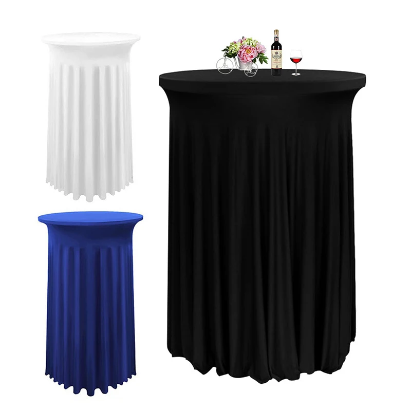 Standing Table Cover Stretch Spandex Bar Cocktail Table Cover Cloths Spandex Bar Table Tablecloth