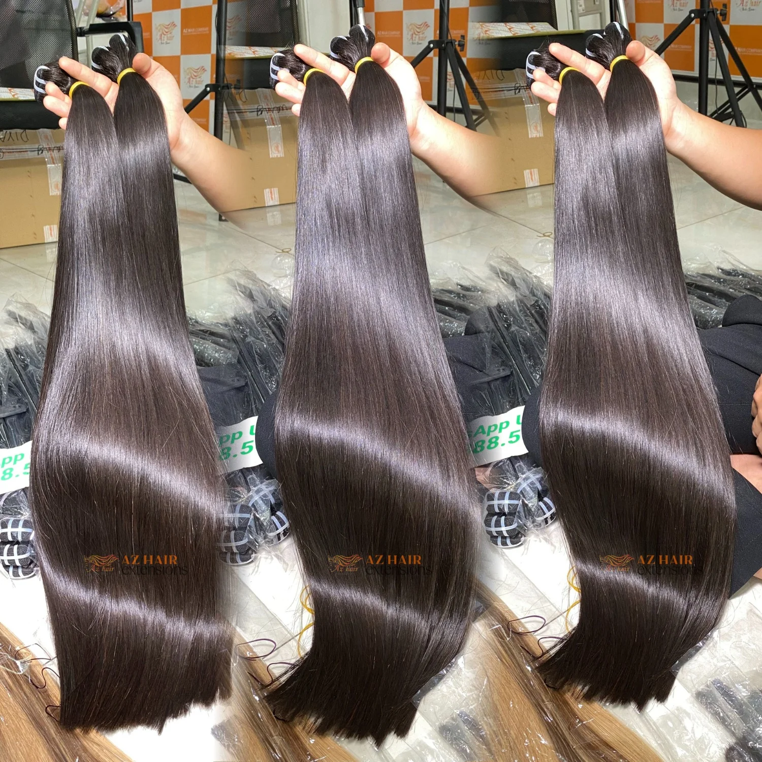 Raw Vietnamese Hair Weft Silky Bone Straight Cuticle Aligned Factory Price Cut From One Donor 9327