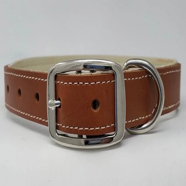 Extra Comfort Soft Padded Custom Made Multicolor Full Grain Leather Dog