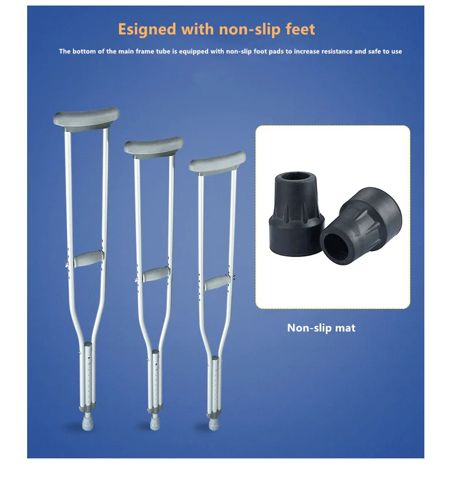 Bliss Walking Cane Nonslip Walking Crutch Underarm Axillary Crutches