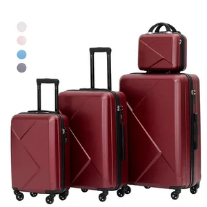 Wholesale Customized Designer Luxury Abs Suitcase Set 20/24/28 Travel Bag 3 Piece Trolley Luggage Sets