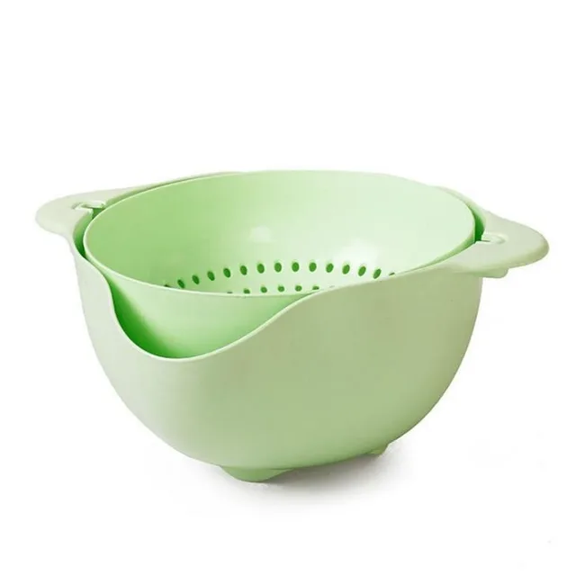 CS03 BPA-Free PP Plastic Double-Layer Small Sink Colander Easy to Clean Vegetable Drainer & Strainer Basket