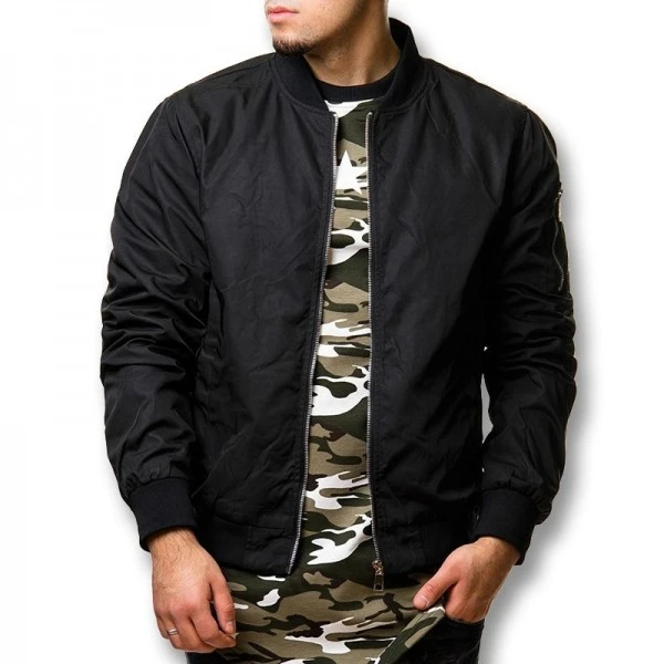Men Solid Color Pilot Boomer Zip Jackets Coats Male Casual Fashion Slim Fit Large Size Spring Autumn Jackets Men