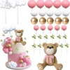 38 pieces of pink bow bear
