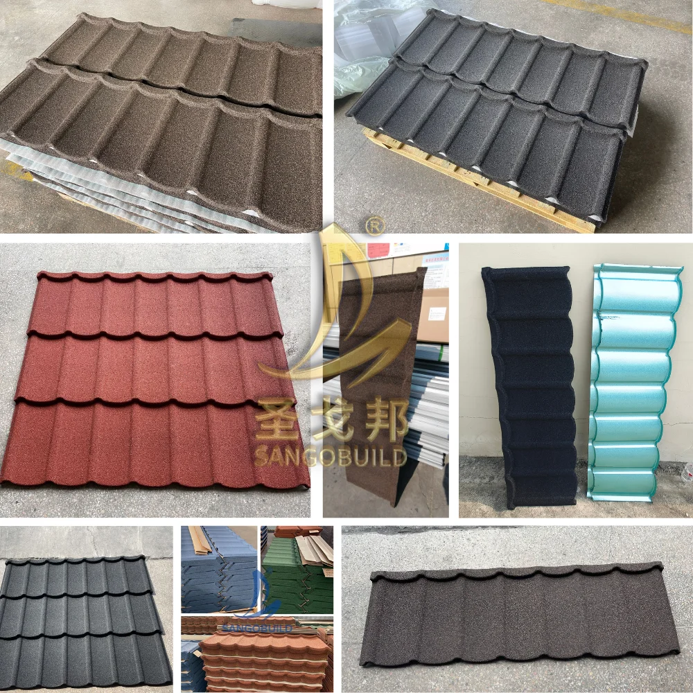 Color Tudor Tile Sand Coated Steel Roofing Sheets Classic Metal Roofing