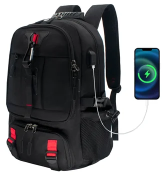 Airline Approved Bag Business Custom Large Capacity Laptop Backpack Bag With USB Charging Port Expandable Travel Backpack