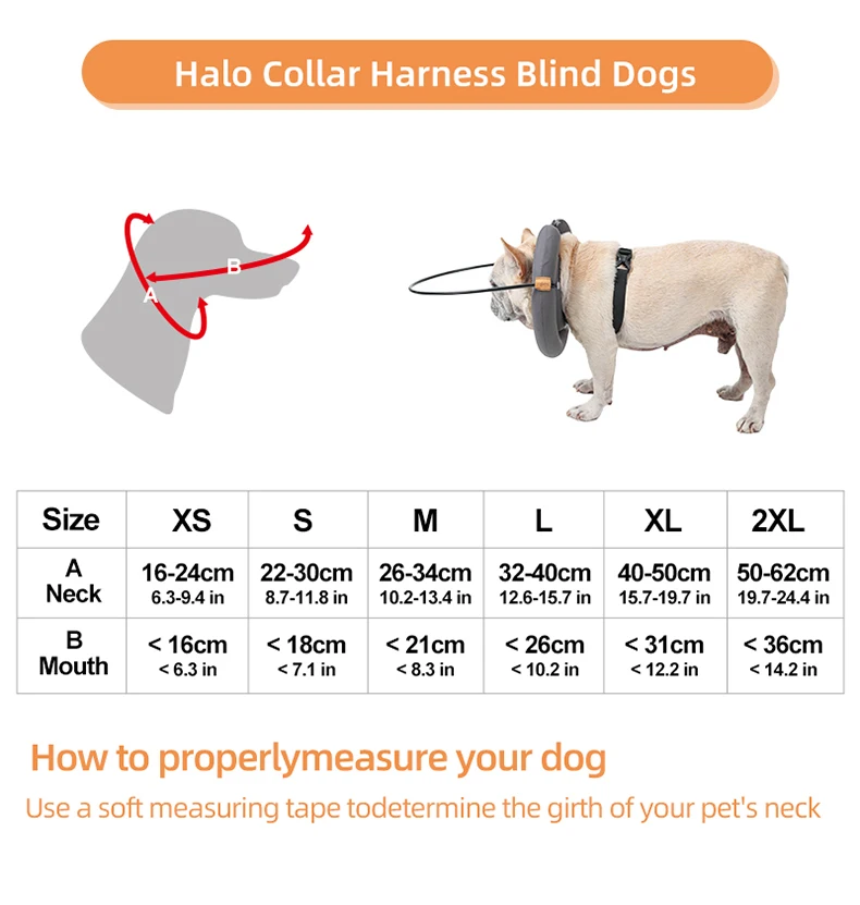 Doglemi Blind Dog Accessories Guiding Device Pet Anticollision Harness