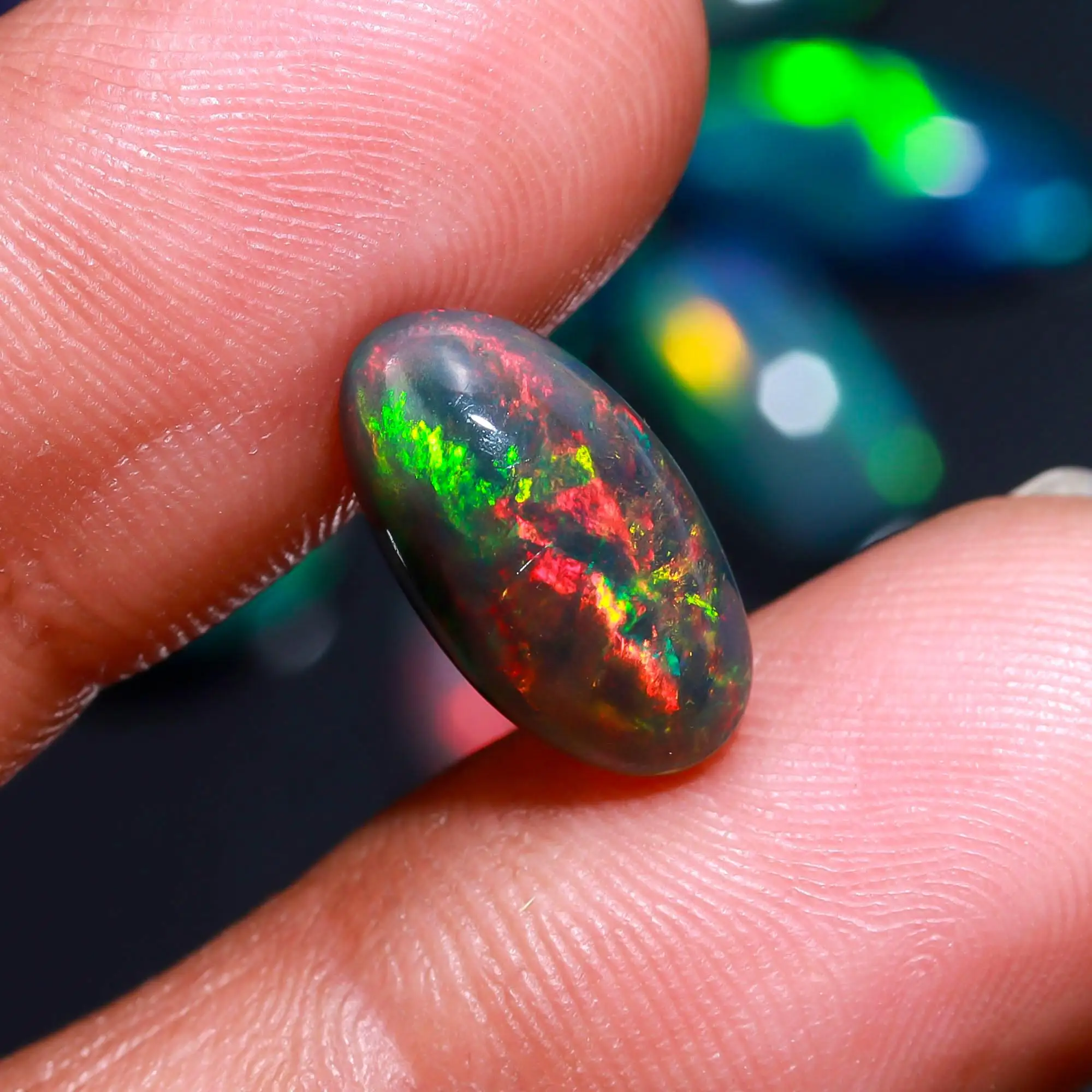 Amazing Quality Natural Ethiopian Opal Cabochon Gemstone Cabochon Loose Making Jewelry Pendant Ring Wholesaler Price Per Carat