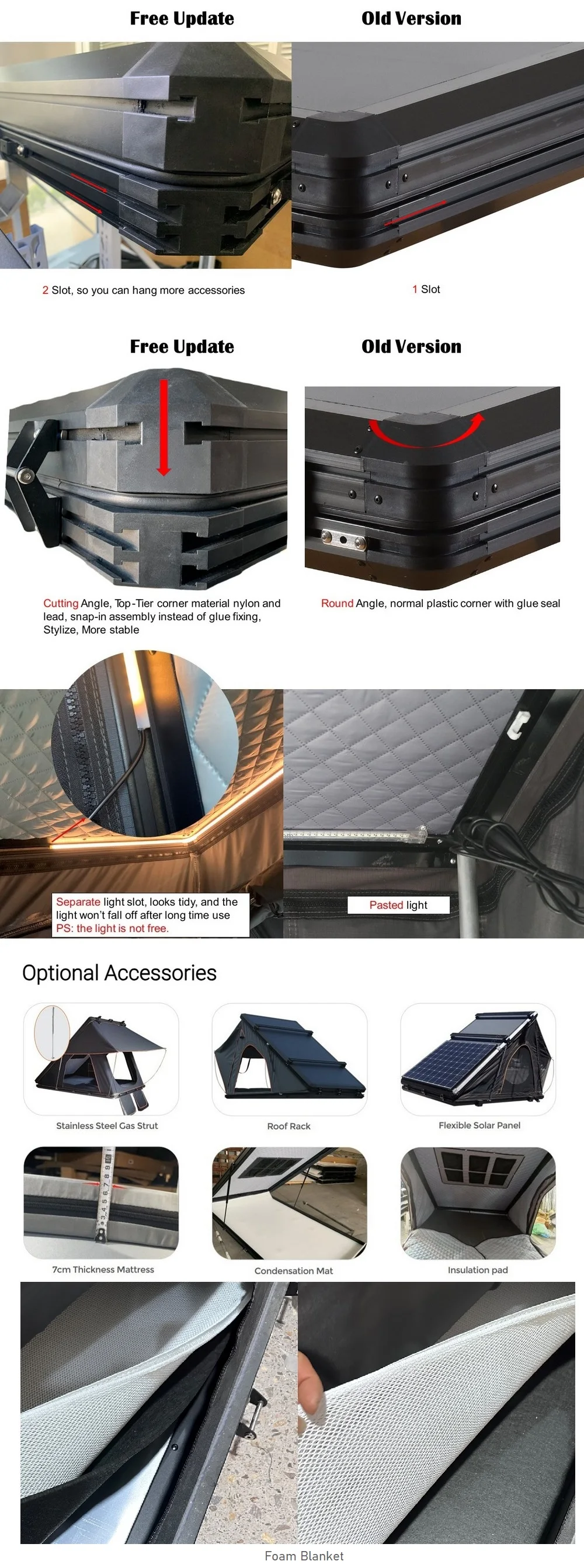 Quality And Cheap Hard Aluminum Shell Rooftop Tent Outdoor Camping Folding Triangle Roof Top