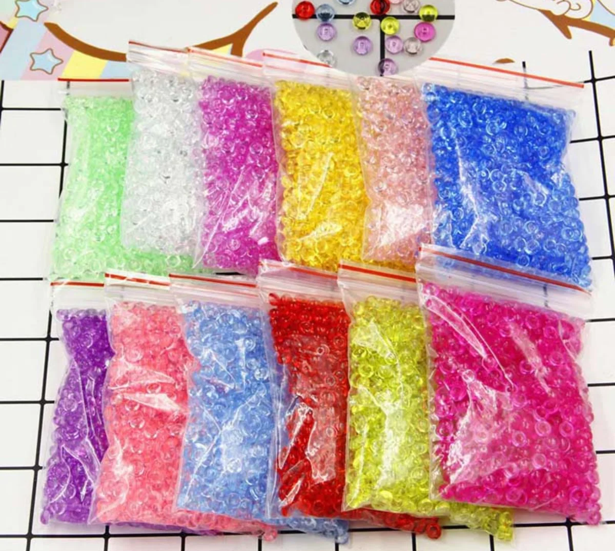 fishbowl beads slime colorful styrofoam beads