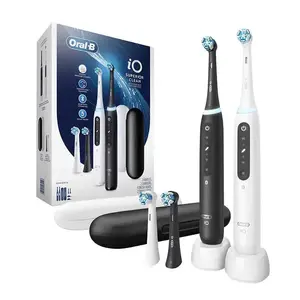 Oral-B IO Series 10 Rechargeable Electric Toothbrush with Pressure Sensor, 4 Brush Heads, Travel Case