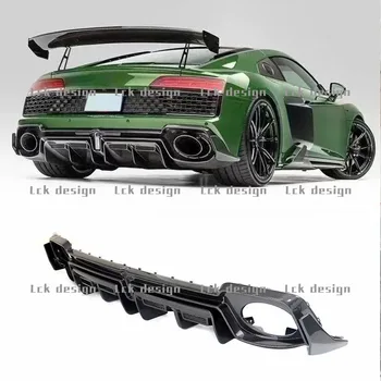 New 2023 Audi R8 V10 Performance Coupe Dry Carbon Fiber Front Bumper Lip Rear Diffuser Splitter Lip Diffuser
