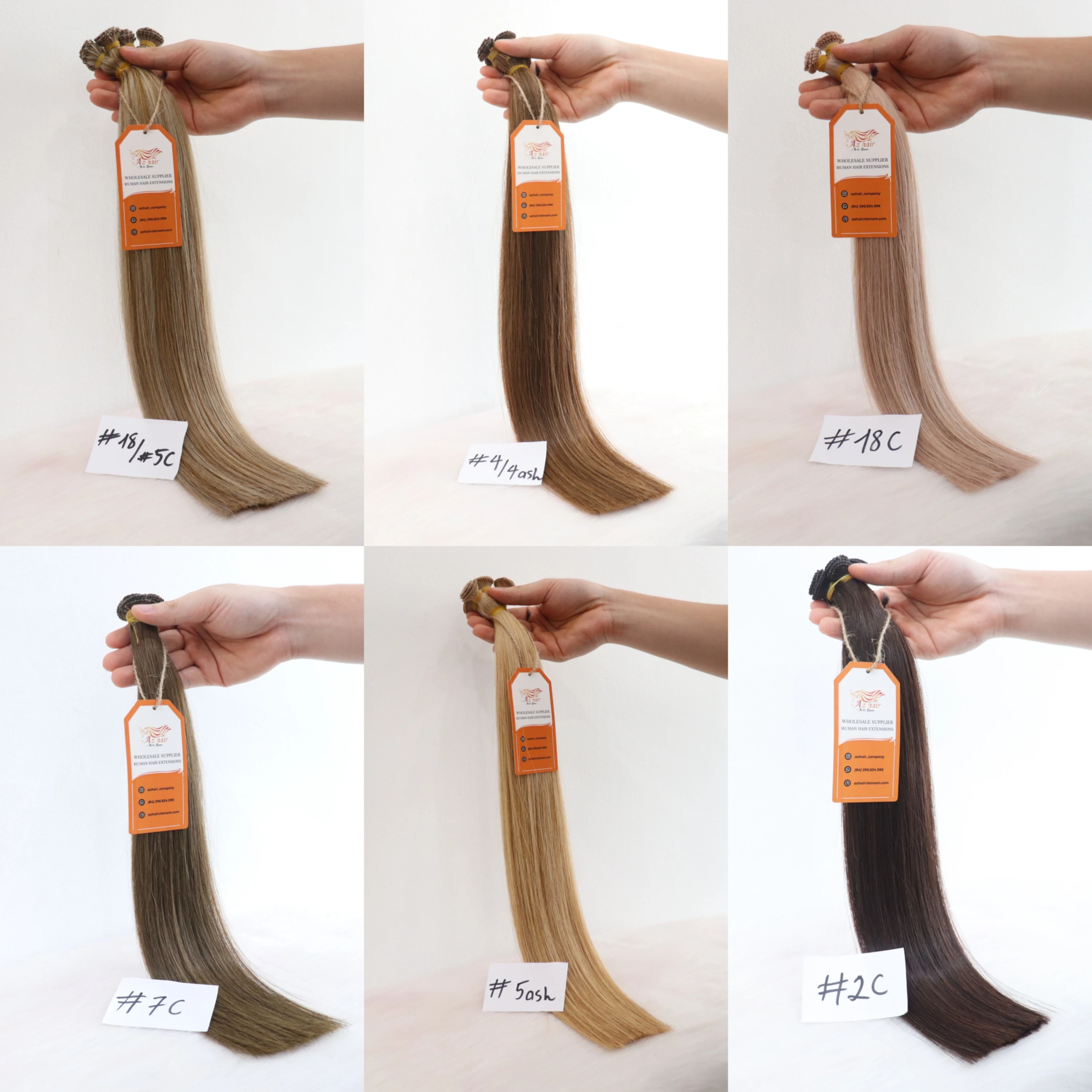 100 Russian Human Virgin Remy Hair Extensions Thick End Hand Tied Weft Double Drawn Handtied No