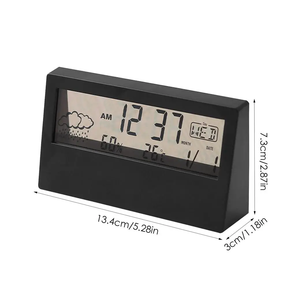 Student Electronic Alarm Clock Multi Function  Weather Forecast Desk Table Digital Cheap Clock Home Decoration Cute Small Gift