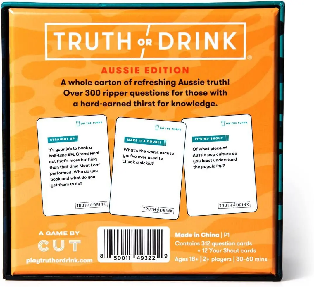 Truth Or Drink English Board Games Truth Or Drinking Card Games Friends ...