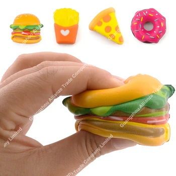 16 Animal Food Novelty Fidgety Toys Kawaii Squishies Mochi Squishy Small Mini Toy Party Favors Kids Stress Reliever Anxiety Toys