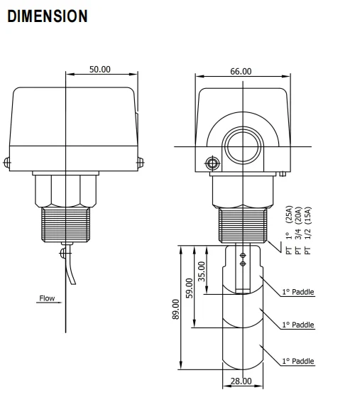 Dn25 Spdt Water Flow Switch Liquid Flow Control Buy Water Flow Controlliquid Flow Switch