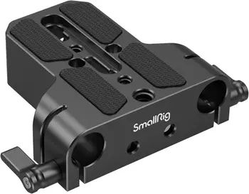 SmallRig Camera Base Plate with 15mm LWS Rod Rail Clamp, Baseplate for Sony A6500 A6600 A6300, for Canon R5 R6, for Sony A7SIII
