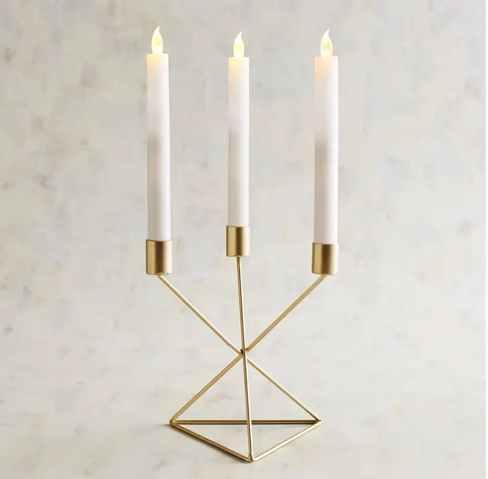 Customized Sizes Hand Crafted Wooden Pillar Candle Holders Set Of 3 ...