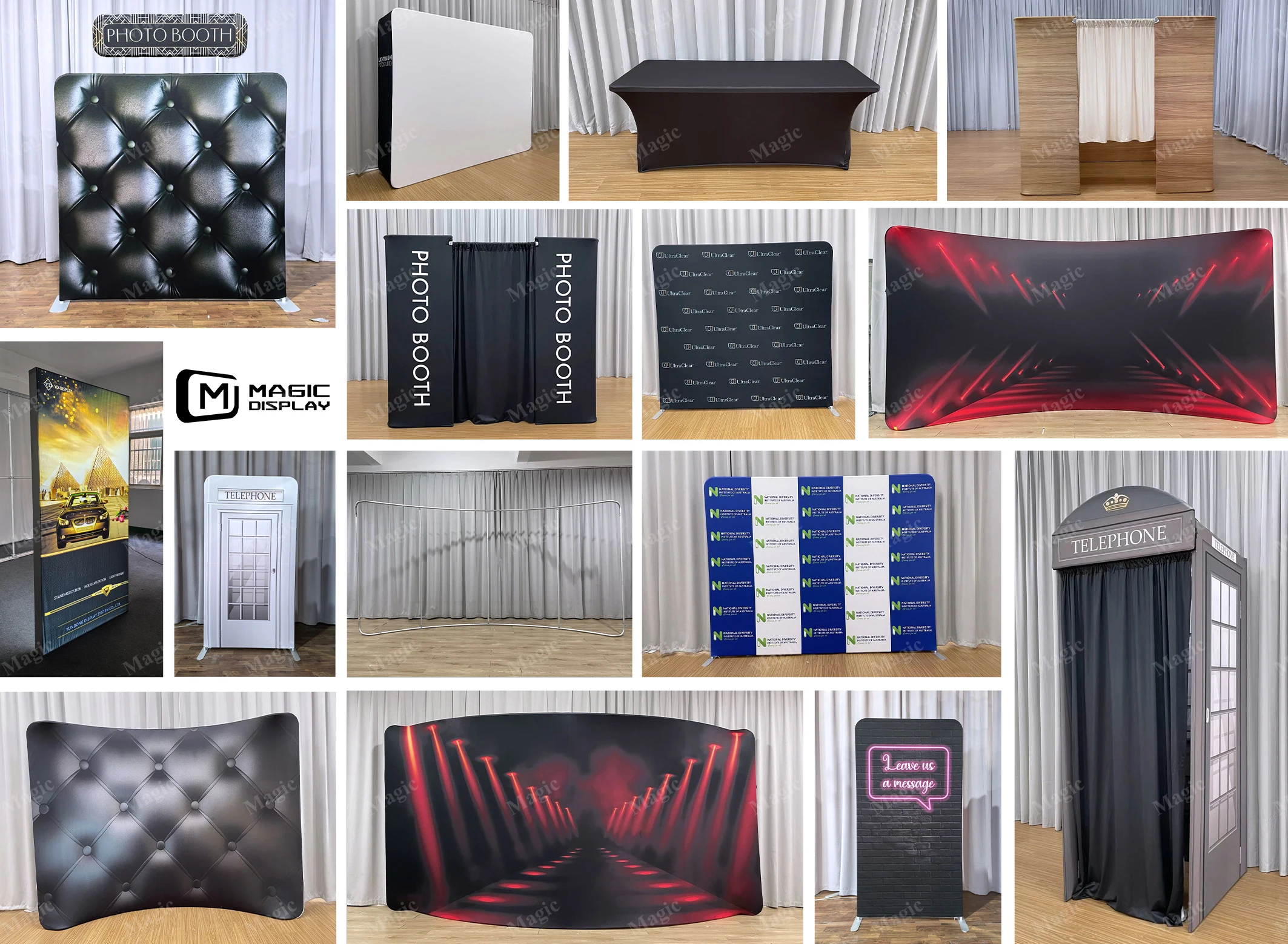Magic Brand Backdrop Wall Stand Photobooth Background Custom Tension ...