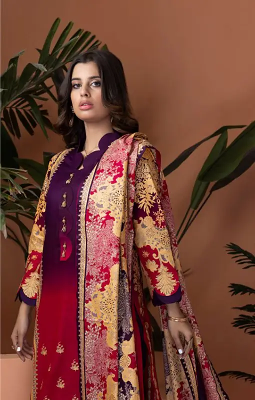 Ss Collection's 2023 Summer Collection 3 Piece Stitched Lawn Dresses 