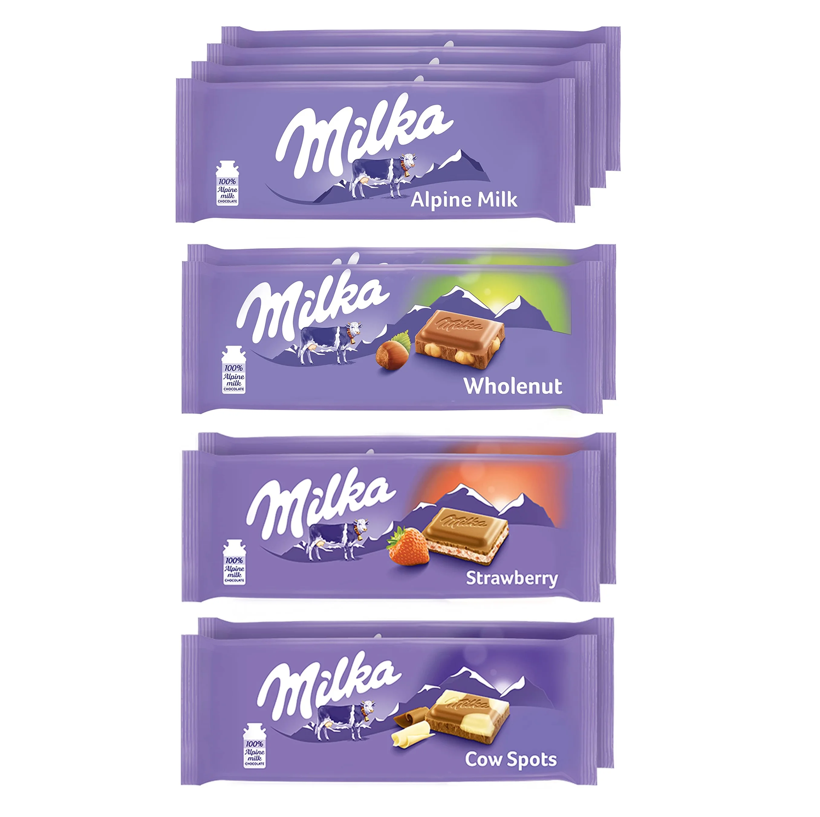 Milka Alpine Milk 24 X 100g Bar / Melting Milka Alpine Milk Bar ...