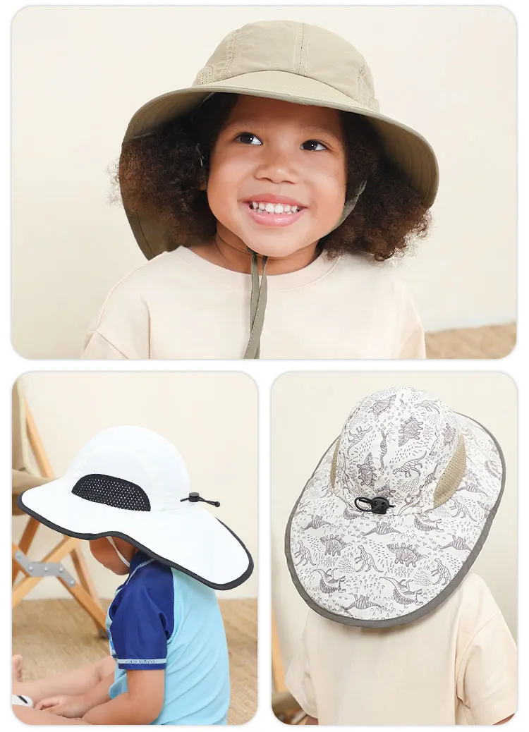Summer Uv Protection Sun Visor Toddler Neck Cover Sun Protect Bucket