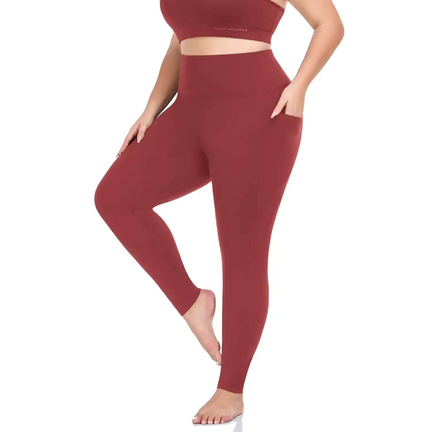Slim Wide Leg High Waist Solid Fleece Lined 100% Cotton Yoga Leggings for Women Plus Size Flared Pants