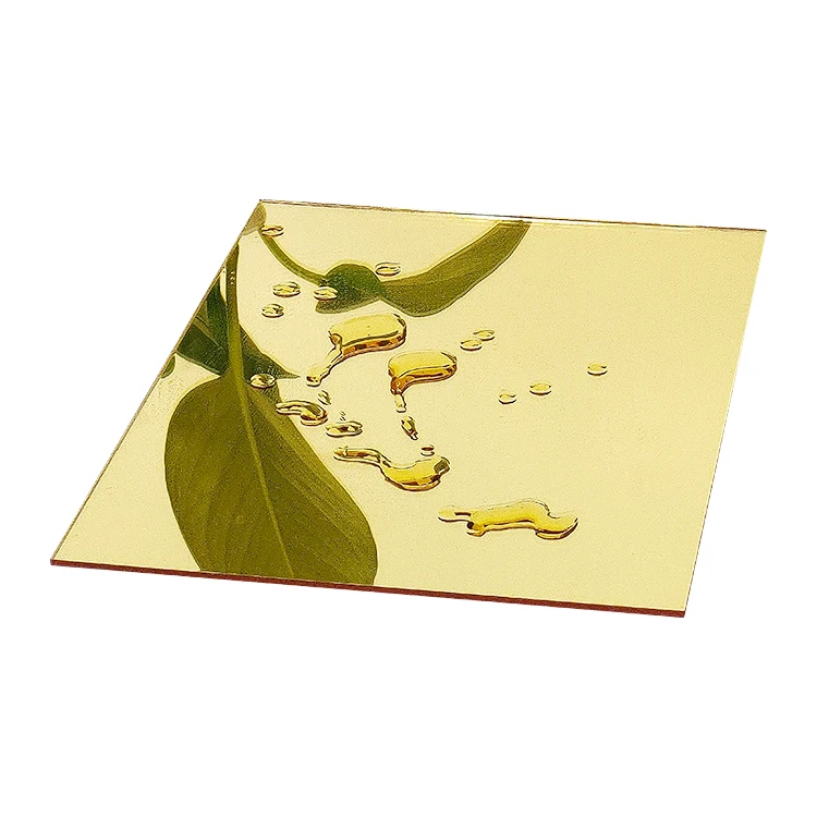 Wholesale 1-10mm Thick 4ftx8ft Gold Mirror Plastic PMMA Acrylic Sheets Custom Size