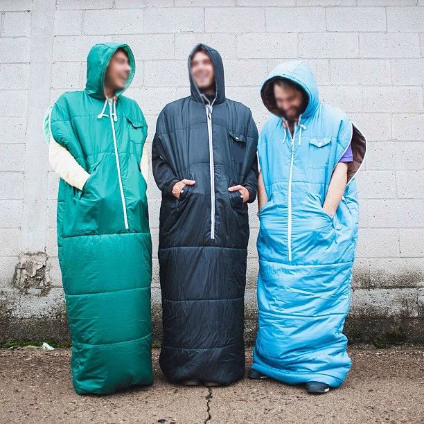 Poler Mens Unisex-Adult's Navy Blue Reversible Napsack Wearable Classic  Wearable Sleeping Bag