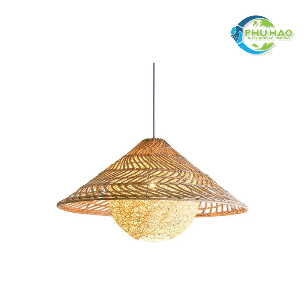 Experienced Eclectic Style with Vietnamese Crafts: RATTAN BAMBOO LANTERN CHANDELIERS for Your Home Restaurant Resort Garden