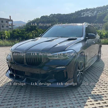 Car Front Bumper Lip Splitter Diffuser Spoiler Guard Trim Kit For BMW X5 G05 2020 LD Carbon Body Kit