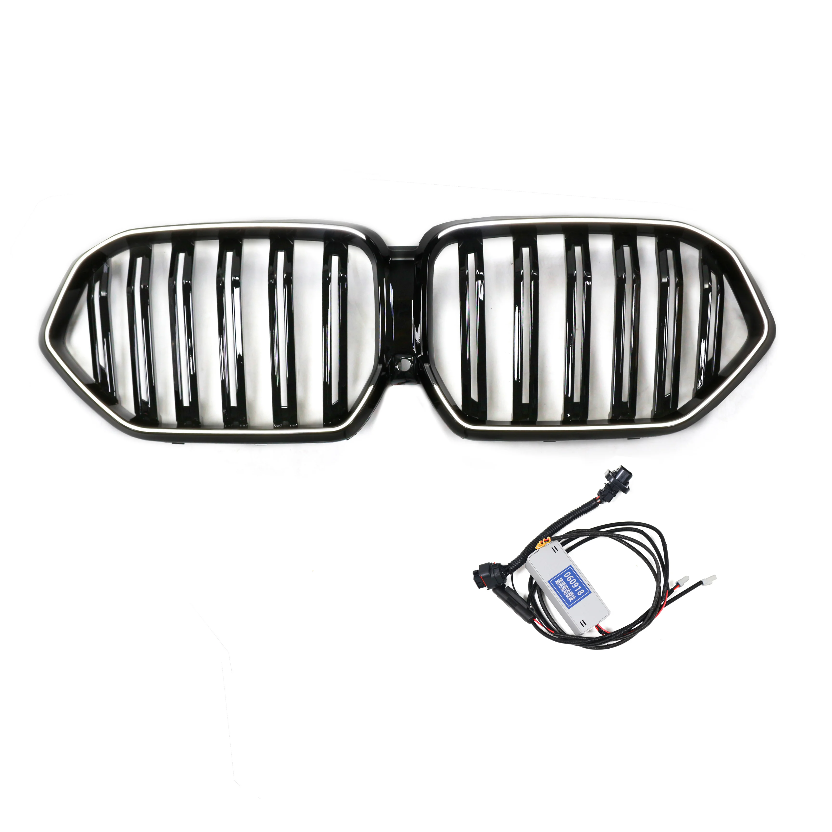 X6 G06 LCI 2024+ Illuminated Front LED Single/Double Lines Glossy Black Grill for BMW Grille