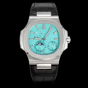 New Green Dial Genuine Leather Strap Designer Watch Stylish Automatic Luminous square High-end Business Men's Mechanical Watch