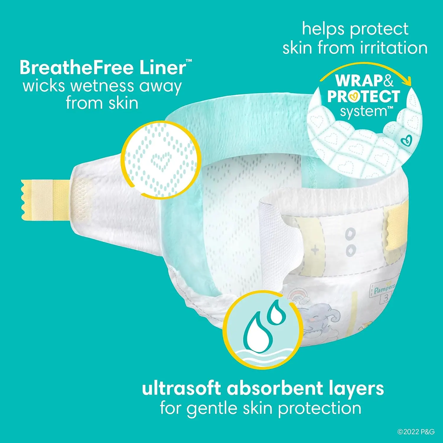 Pampers Swaddlers Diapers - Size 4,120 Count - Ultra Soft Disposable