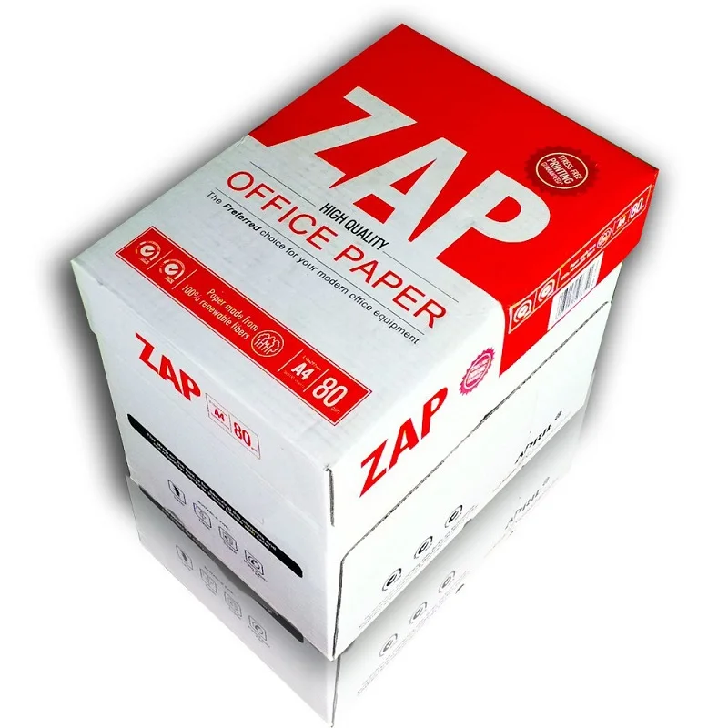 ZAP A4 Copier Paper - 80gsm, 500 Sheets/ream, Super White