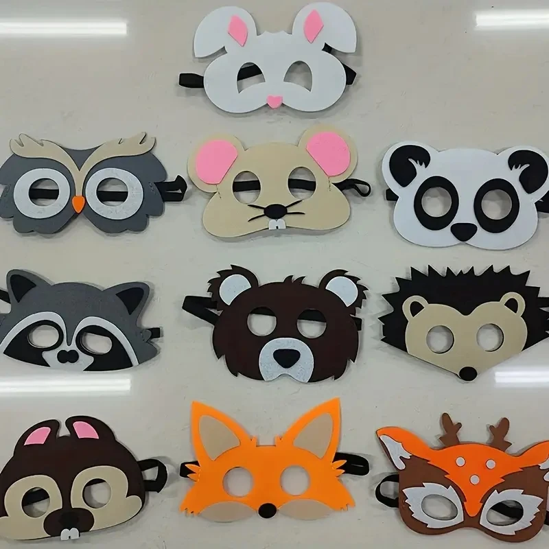 Masque De Sommeil Animal Dessin Animé Visages Endormis D'animaux
