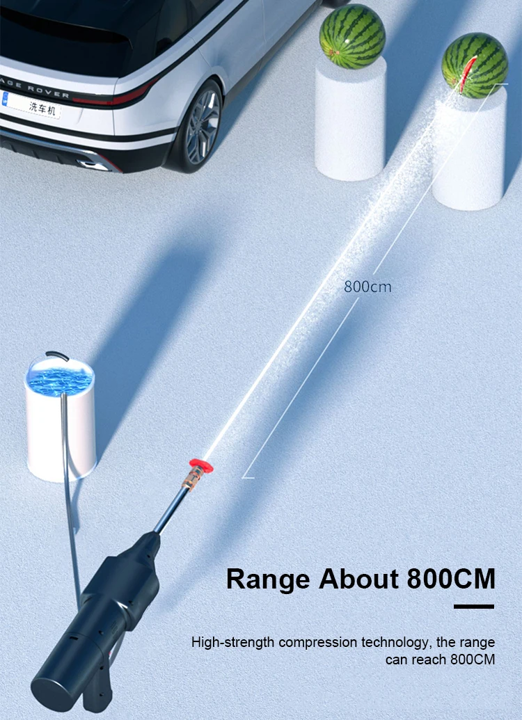 Cordless Car Wash Gun Automatic Car Washing Machine Portable Wireless