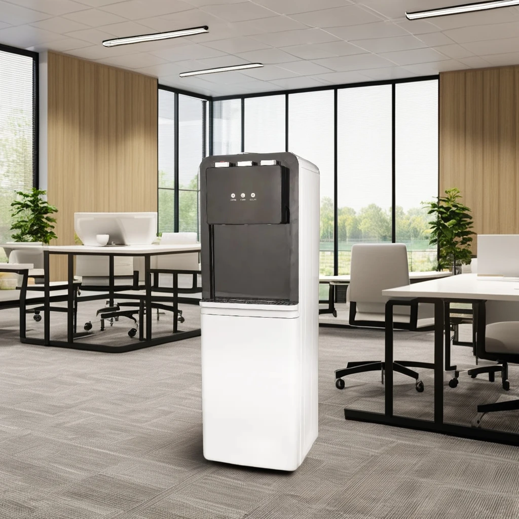 FJ-WD-201A Hot and Cold Water Dispenser with Cabinet, Stainless Steel Tank, Energy Efficient Cooling and Heating