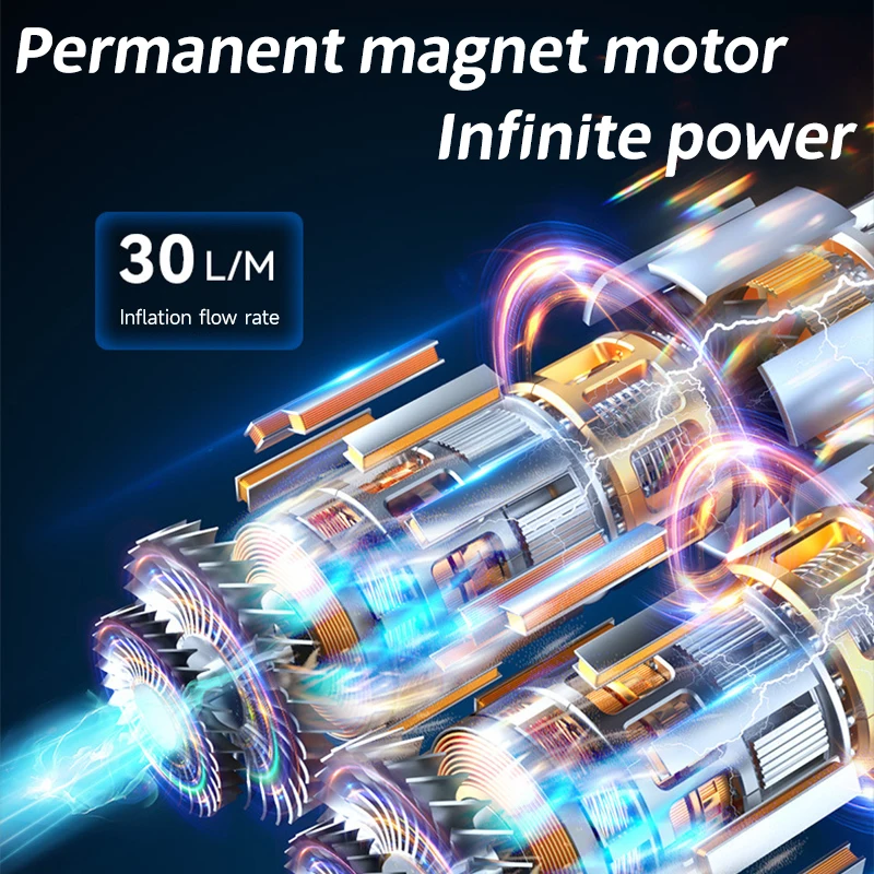 PCMOS Air Compressor High Quality 12V Abs Portable Electric Inflator Digital Air Compressor for Car Auto Pump - view 5