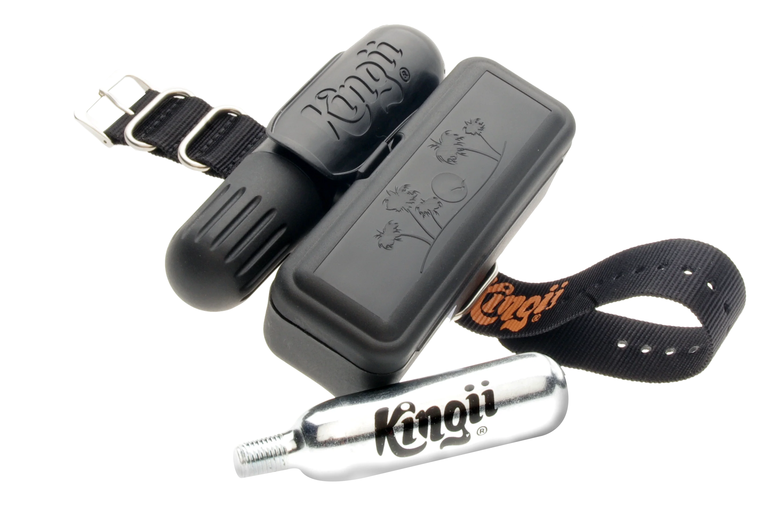 Made in Italy Safety Flotation Device Self Saving Wristband Anti Drowning Airbag Kingii Black 2 for Open Water Survival