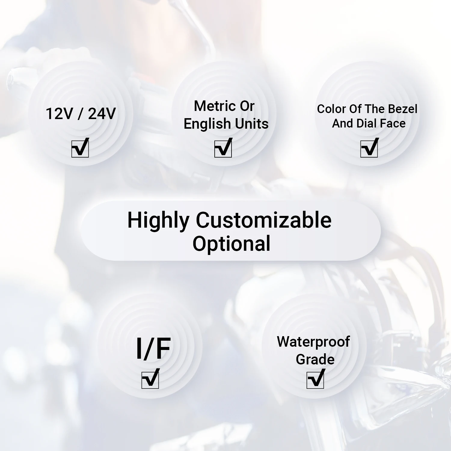 Цифровой мотоциклетный одометр с ЖК-экраном, Многофункциональный датчик с подсветкой, Водонепроницаемый Спидометр