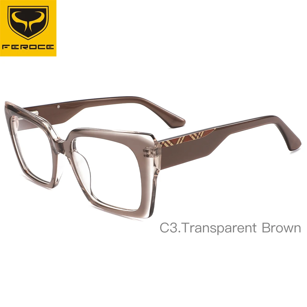FEROCE Jelly Rectangular Acetate Eyewear Frame Optical Wholesale Eyeglasses New Spectacles Design Frames