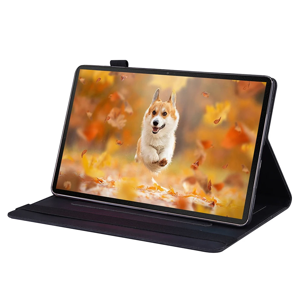 product matte contrasting color protective case for samsung tab s10 fe tablet a9 11 with card holder leather case laudtec-5