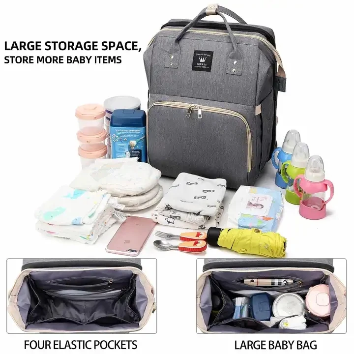 3 в 1 Многофункциональный портативный Мама сумка для путешествий переносная Колыбель младенцев подгузников с рюкзаком