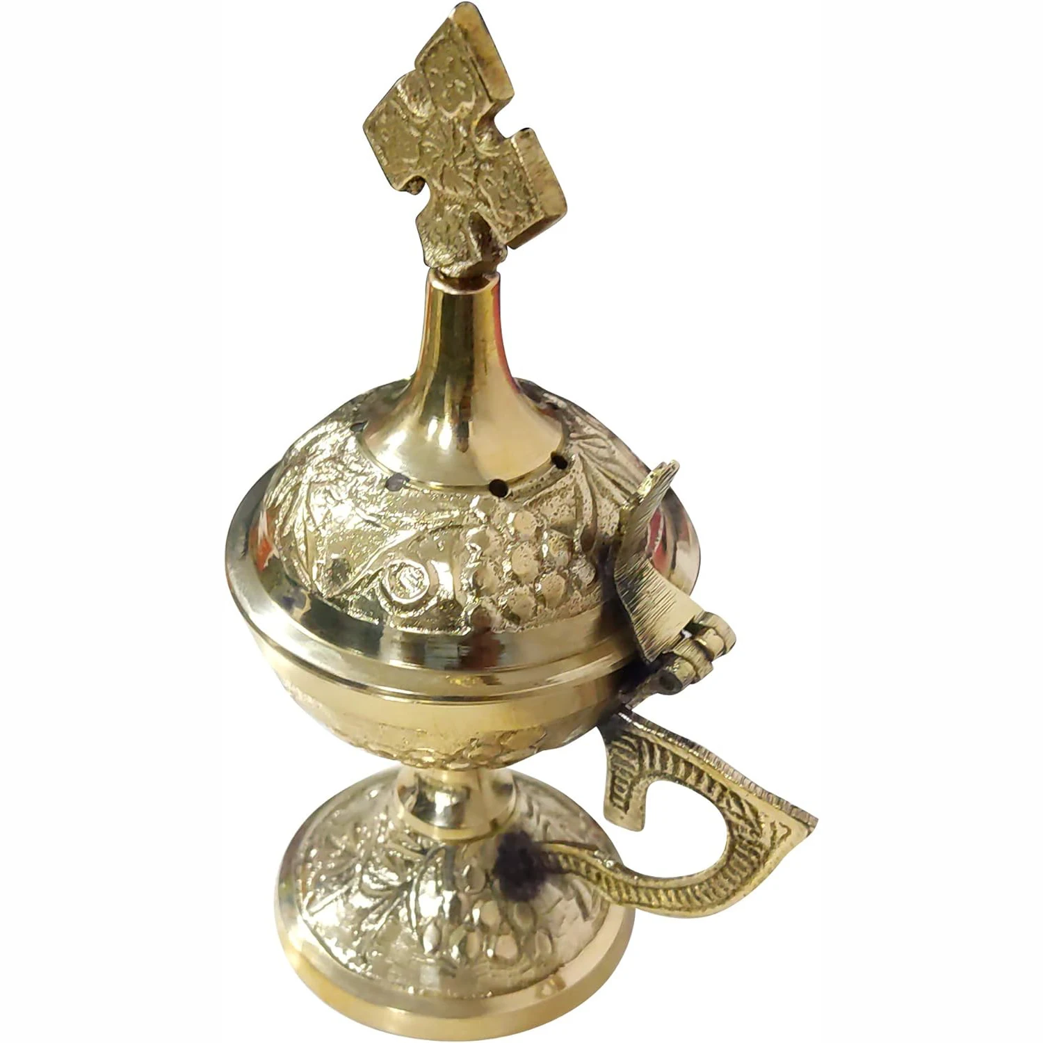 Brass Incense Burner Gold Finished Vintage Design Table Centerpiece ...