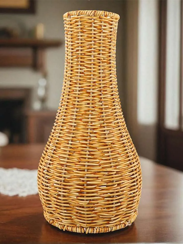 Modern Rustic Natural Rattan Table Vase Eco-friendly OEM/ODM Vietnamese Design Home Decor Dried Flower Hamper Table Decorations