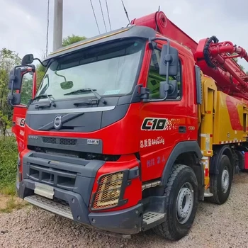 China Used 2020 2021 Remote Control for Truck Mounted Rexroth Hydraulic Pump Sany Volvo 62 m Concrete Pump Truck for Sale