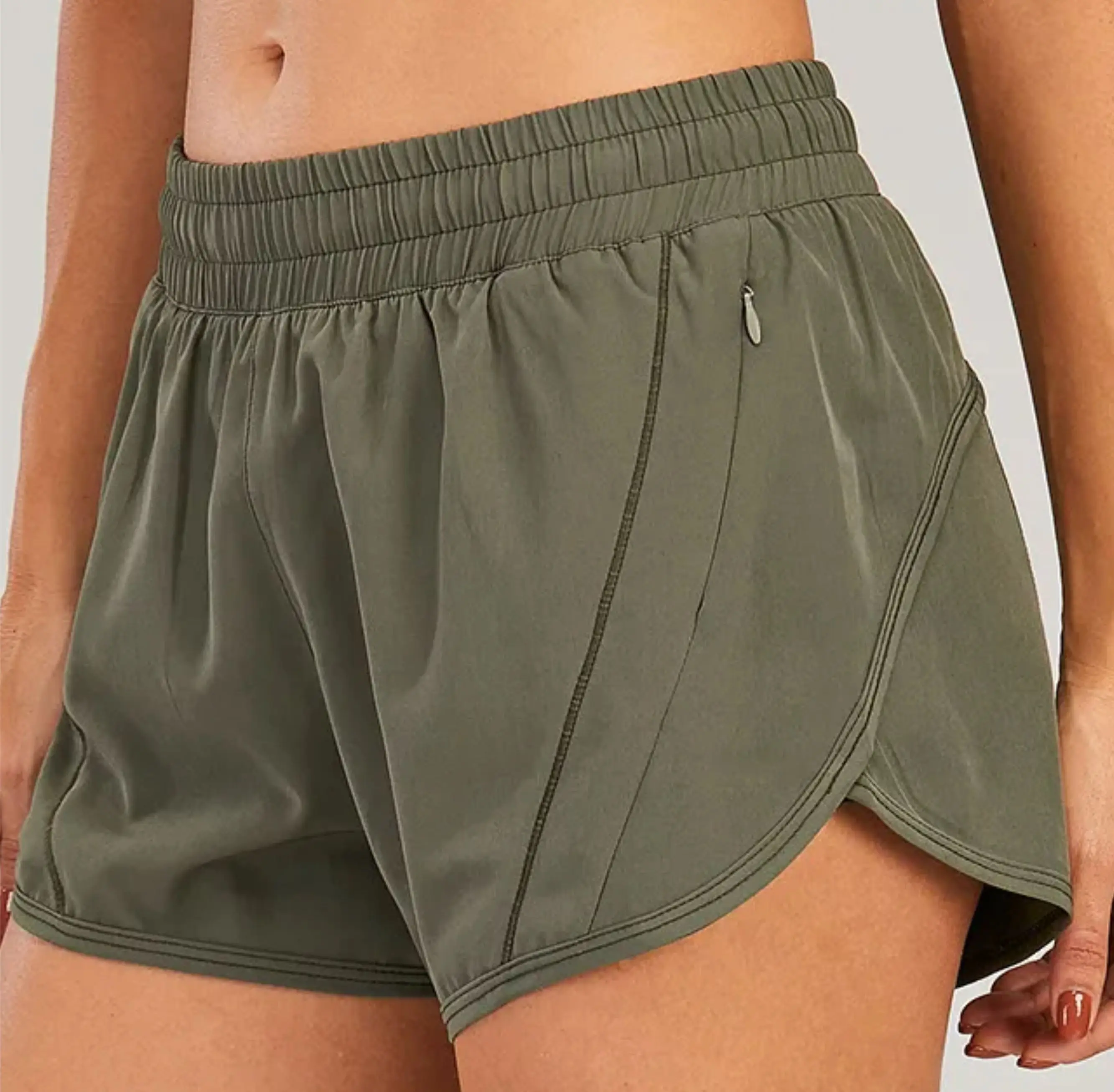 Women's Yoga Shorts Pants Quick Dry Polyester Workout Elastic Waist