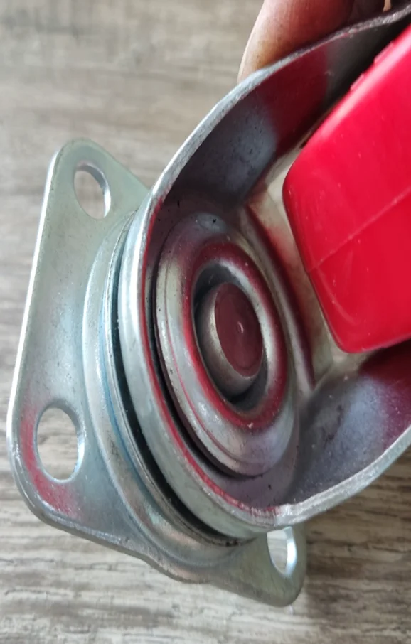 Red Industrial Caster Pu Wheel Heavy Duty Swivel Castor From Vietnam Industrial Rubber Cart